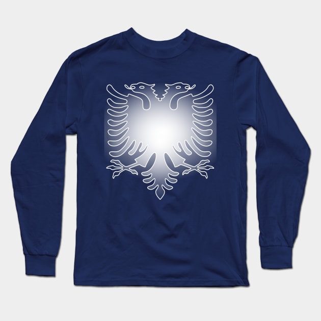 ALBANIAN FLAG/GHOST EFFECT Long Sleeve T-Shirt by MADMONKEEZ